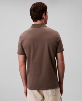 Men's Regular-Fit Smooth Cotton Monogram Logo Polo Shirt