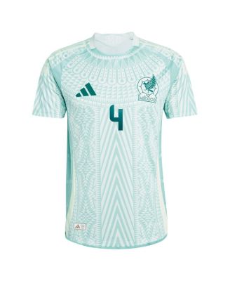 Мужская майка Adidas Edson Alvarez Green от Национальной сборной Мексики на выезде 2024 года, Аутентичная майка игрока