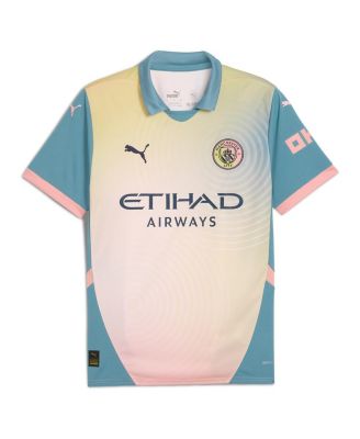 Мужская майка Puma Erling Haaland Blue Manchester City 2024/25, четвертая копия майки игрока