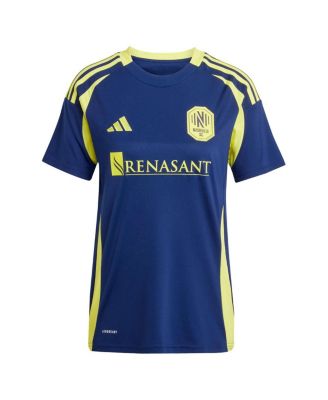 Женская футболка Adidas Hany Mukhtar Navy Nashville SC 2025 The Heart of Nashville, точная копия формы игрока