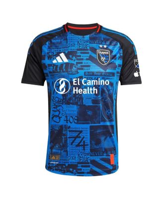 Мужская майка Adidas Cristian Arango Black San Jose Earthquakes 2025 от Adidas с надписью 
