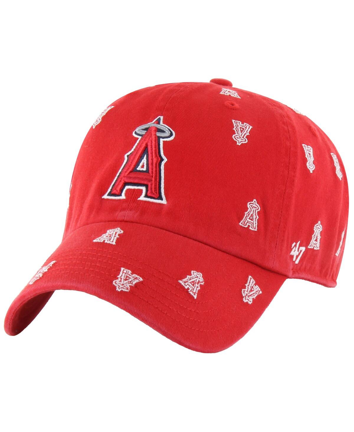 47 Brand Women's Red Los Angeles Angels Confetti Clean Up Adjustable Hat