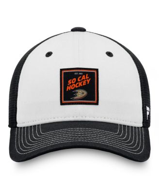 Мужская черно-белая кепка Fanatics Block Party Snapback от Anaheim Ducks Block Party