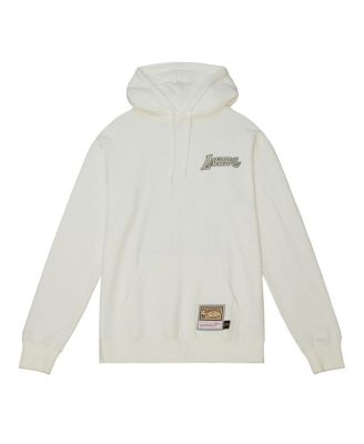 Мужская белая толстовка-пуловер Mitchell & Ness Los Angeles Lakers с капюшоном
