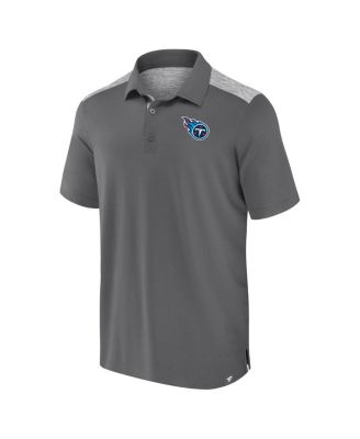 Men's Gray Tennessee Titans Long Shot Polo Shirt