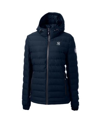 Женская пуховая куртка Cutter & Buck темно-синего цвета New York Yankees Mission Ridge на молнии