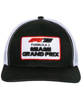 Мужская черная шляпа с регулируемой нашивкой дальнобойщика Insomniac F1 2025 Гран-при Майами