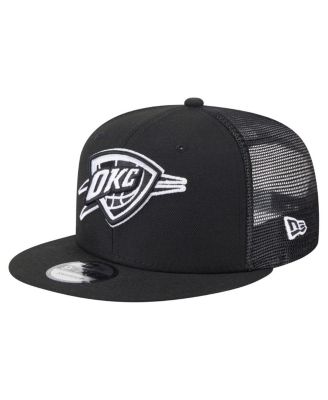 New Era - Men's Black Oklahoma City Thunder 9FIFTY Snapback Trucker Hat