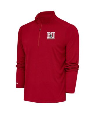 Antigua - Men's Scarlet Boston University Tribute Quarter-Zip Sweatshirt