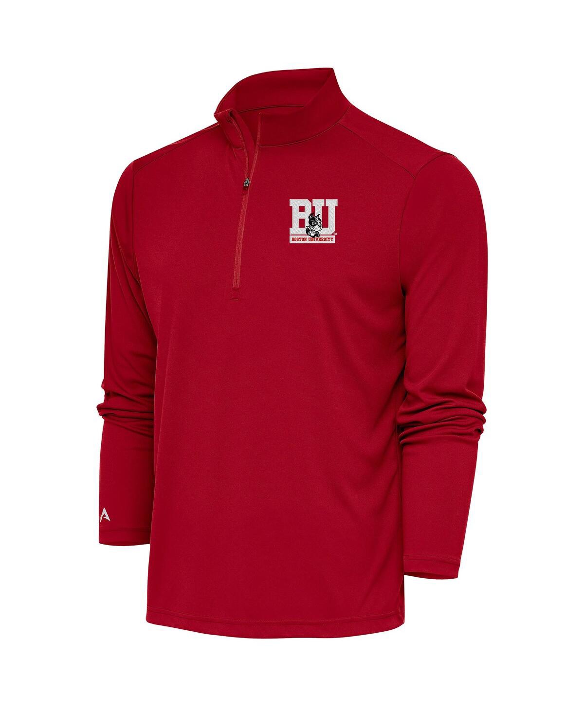 Men's Scarlet Boston University Tribute Quarter-Zip Sweatshirt - Scarlet
