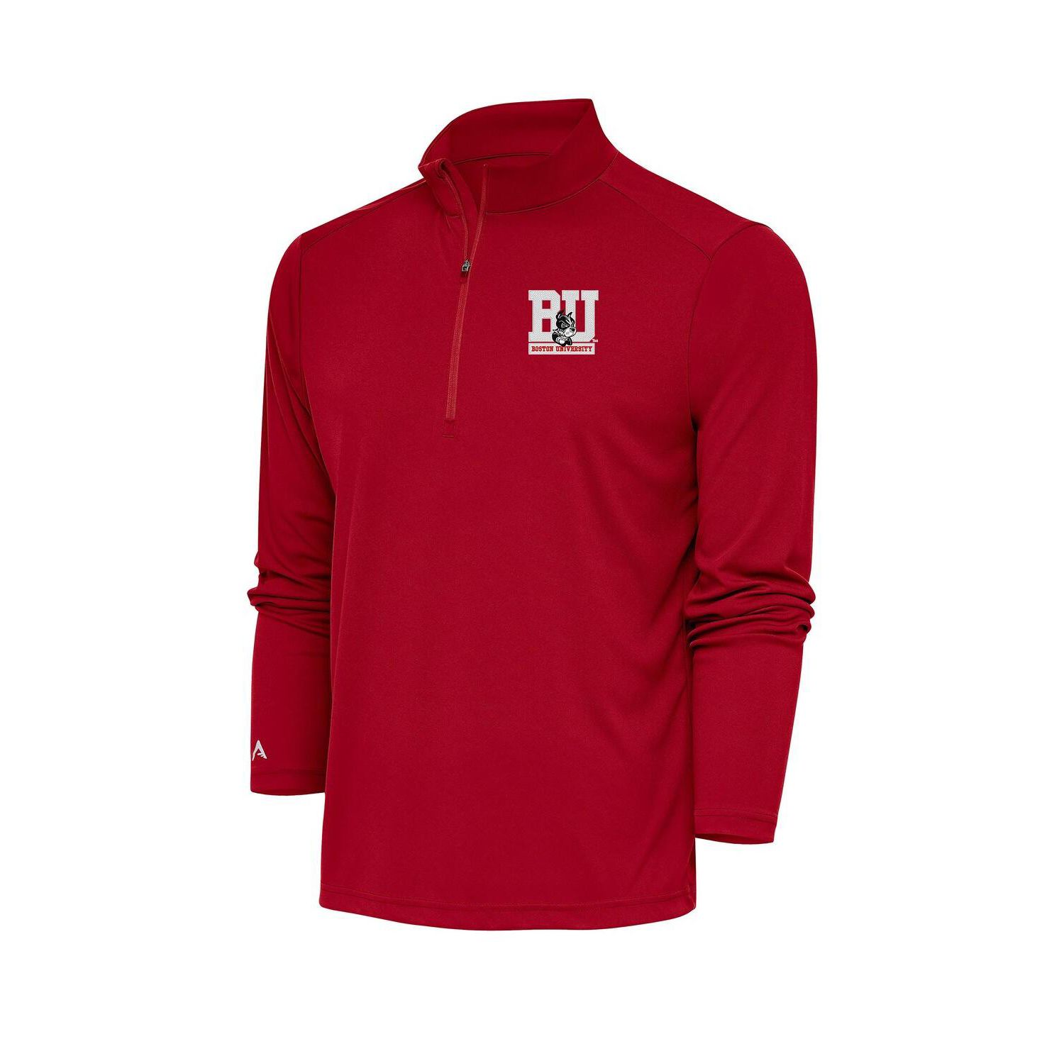 Men's Scarlet Boston University Tribute Quarter-Zip Sweatshirt