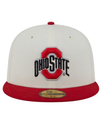 Мужская кремовая шляпа New Era Buckeyes от штата Огайо, хромированная, 59-дюймовая, приталенная шляпа