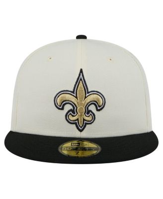 Мужская белая/черная приталенная шляпа New Orleans Saints Main 59 размера 