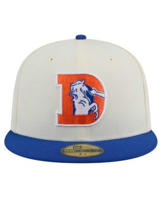 Мужская приталенная шляпа New Era белого цвета/Royal Denver Broncos Main 59FIFTY