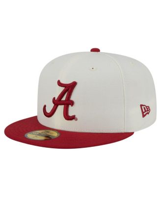 New Era - Men's Cream Alabama Crimson Tide Chrome 59FIFTY Fitted Hat