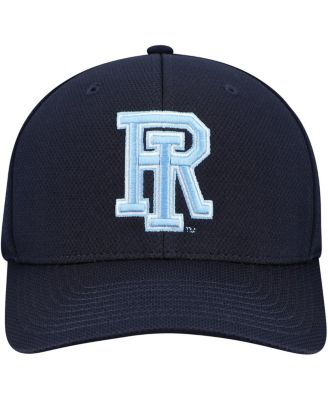 Лучшая в мире мужская шапка Rhode Island Rams Reflex Hybrid Tech Flex, выполненная в темно-синем цвете.
