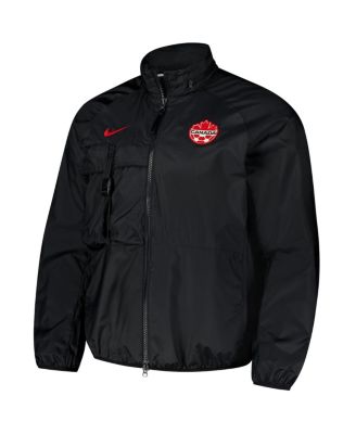 Мужская черная куртка Nike Canada Soccer 2024 Halo Anthem на молнии