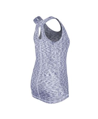 Women's Royal Los Angeles Dodgers Space Dye Keyhole Back Tank Top