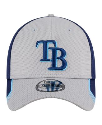 Мужская кепка New Era серого/темно-синего цвета Tampa Bay Rays с отделкой козырьком 39-ГО размера Flex