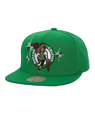 Mitchell & Ness - Men's Kelly Green Boston Celtics Starlight Snapback Hat