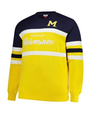 Мужская толстовка-пуловер из флиса с винтажным логотипом главного тренера Mitchell & Ness Maise Michigan Wolverines Big Tall