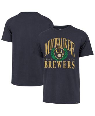'47 Brand - Men's Navy Milwaukee Brewers Pitchout Franklin T-Shirt