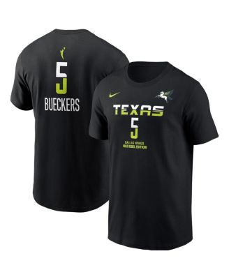 Nike - Men's Paige Bueckers Black Dallas Wings 2025 WNBA Draft Rebel Edition Name Number T-Shirt