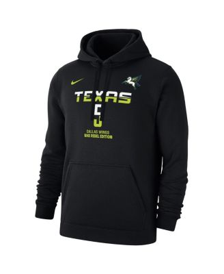 Мужская толстовка Nike Paige Bueckers Black Dallas Wings 2025 WNBA Draft Rebel Edition с именем и номером, пуловер с капюшоном
