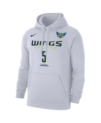 Пуловер с капюшоном Nike Men's Paige Bueckers White Dallas Wings 2025 от WNBA Draft Heroine Edition с именем и номером.