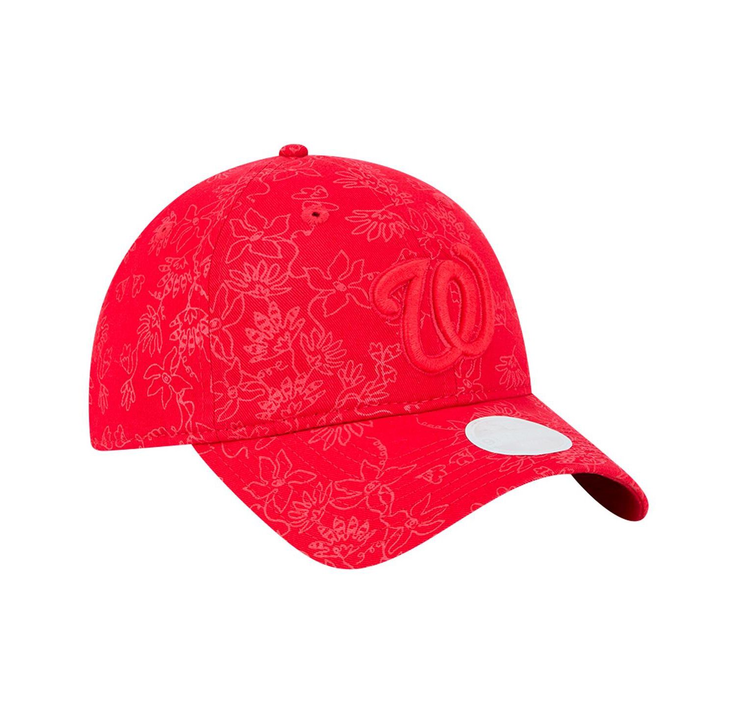 Women's Red Washington Nationals Tonal Floral 9TWENTY Adjustable Hat