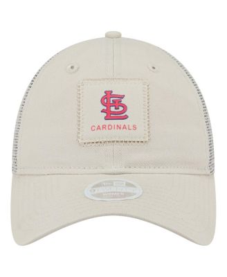 Женская светло-бежевая шляпа New Era St. Louis Cardinals с квадратной строчкой и регулируемой длиной 92 см
