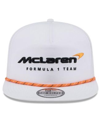 Мужская белая кепка-снэпбэк для гольфа McLaren F1 Team Leisure с перфорацией в полулегком весе от New Era