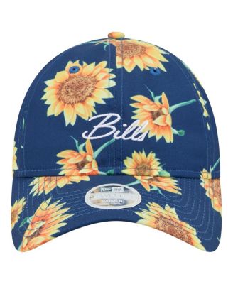 Женская синяя шляпа Buffalo Bills Adventure Sunflower с регулируемой длиной 92 см от New Era