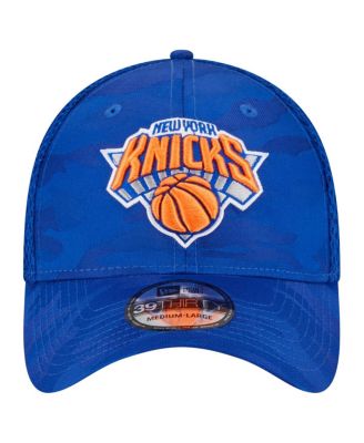Мужская синяя кепка New York Knicks в тонком камуфляже New Era Flex 39-ГО размера
