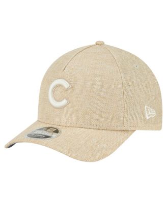 New Era - Men's Beige Chicago Cubs Cotton Weave M-Crown A-Frame 9FORTY Adjustable Hat