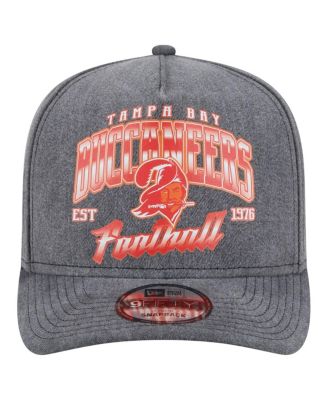 Мужская черная кепка-бейсболка Tampa Bay Buccaneers Throwback с отстиранной А-образной оправой 9FIFTY Snapback от New Era