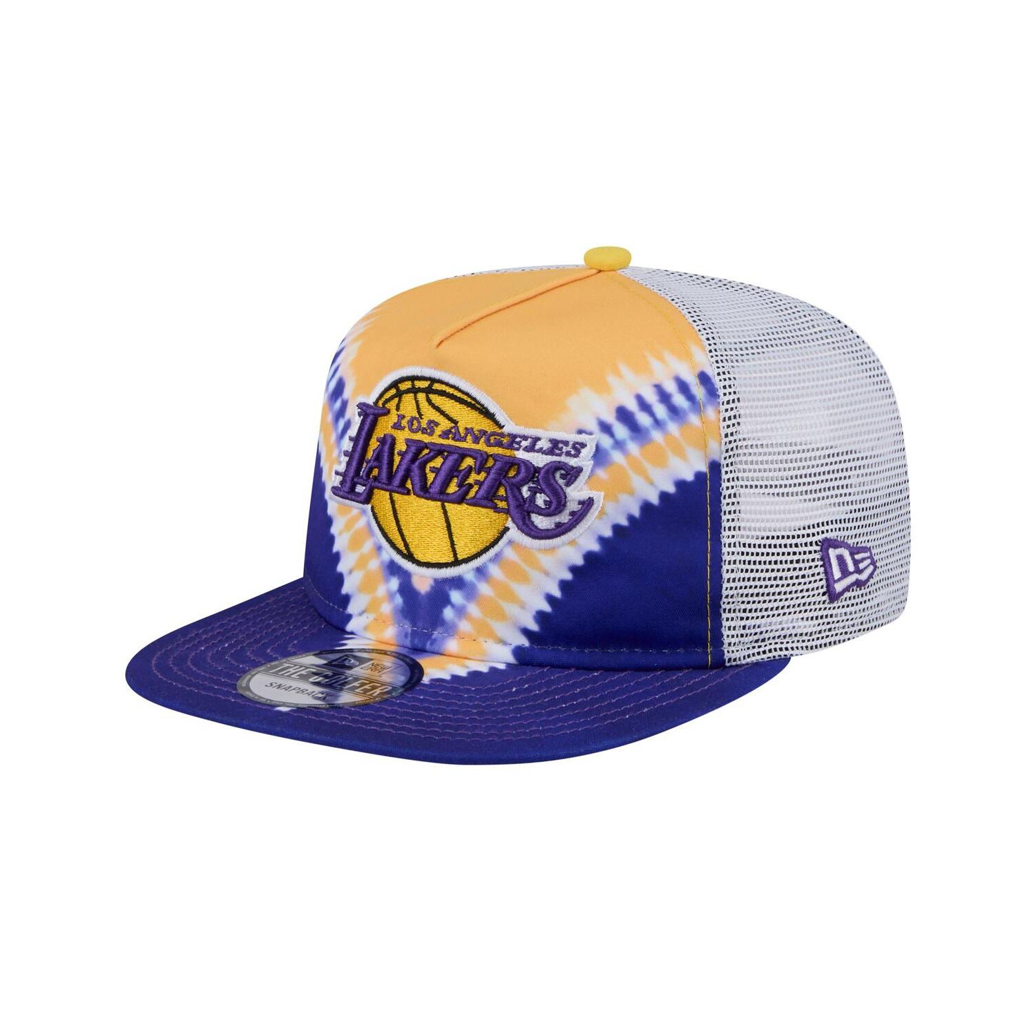 Men's Purple/Gold Los Angeles Lakers Throwback Dye Golfer Snapback Hat