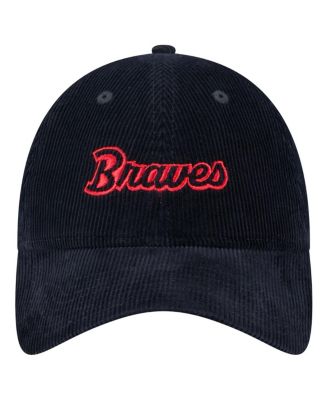Women's Navy Atlanta Braves Corduroy 9TWENTY Adjustable Hat