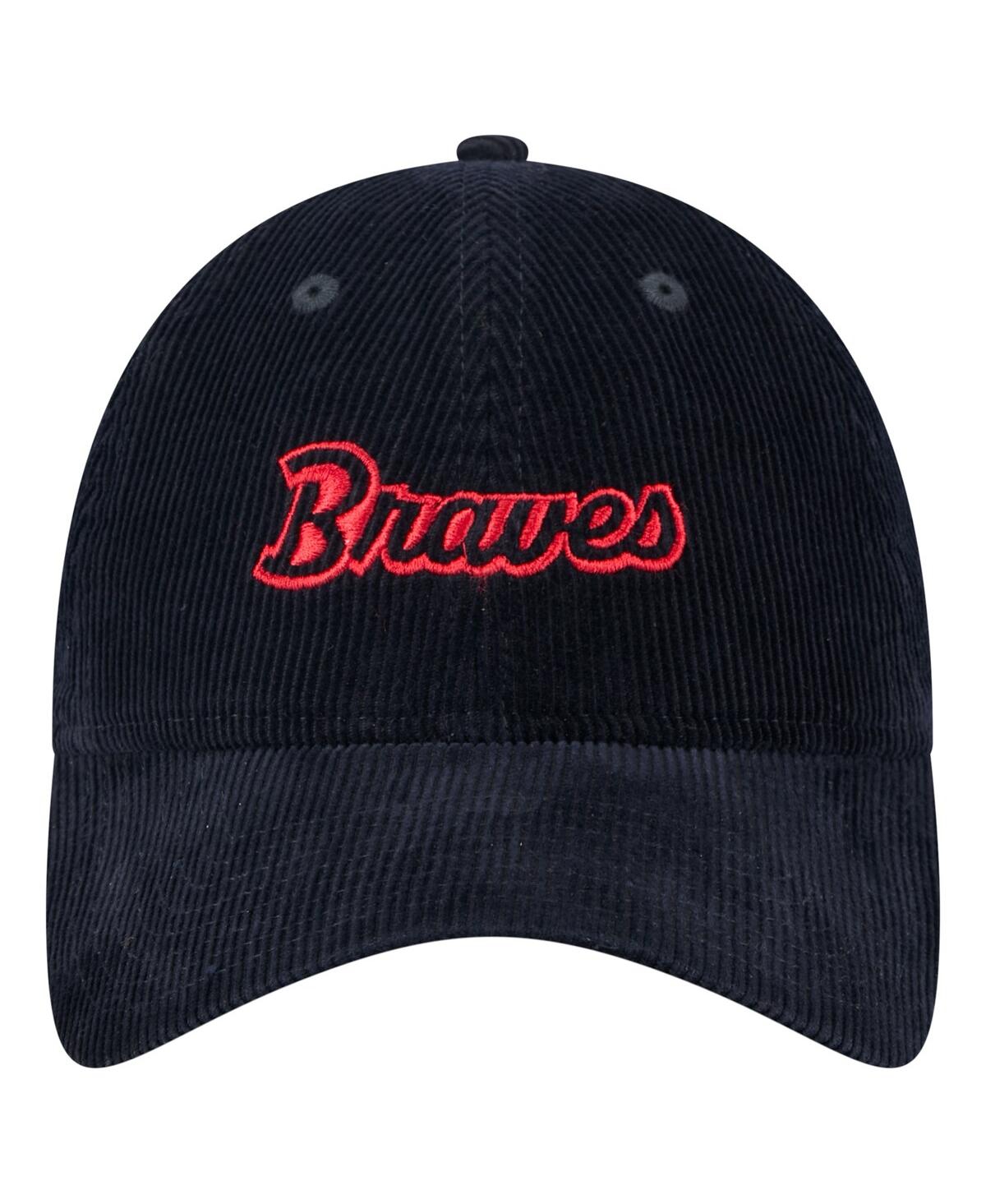 New Era Women's Navy Atlanta Braves Corduroy 9twenty Adjustable Hat