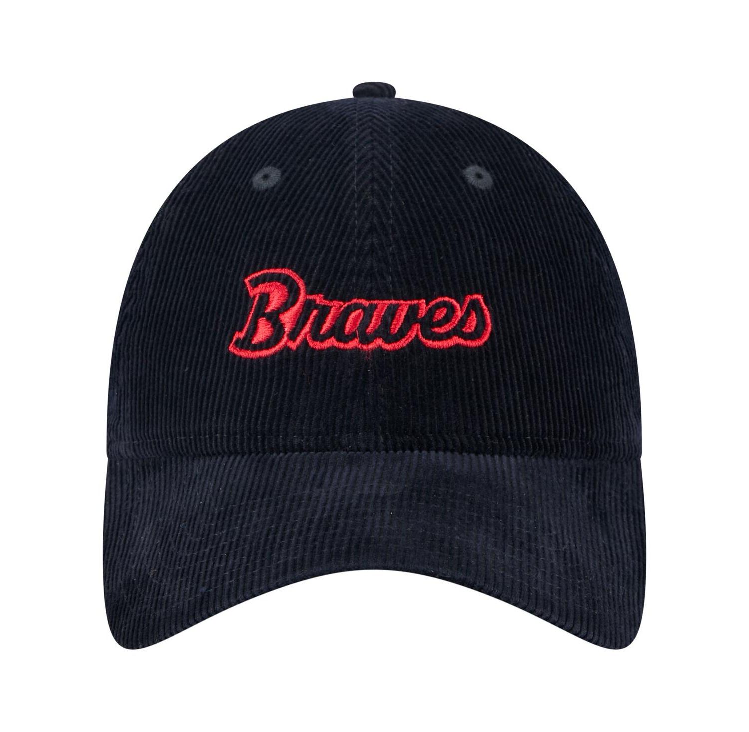 Women's Navy Atlanta Braves Corduroy 9TWENTY Adjustable Hat