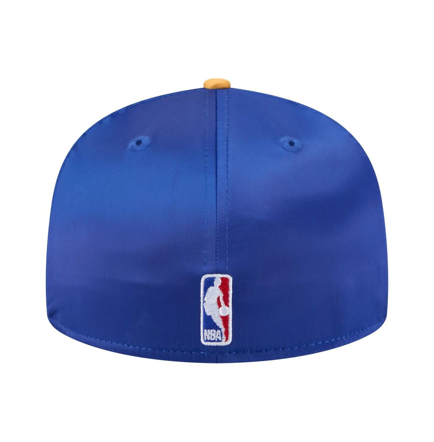 Мужская кепка New Era Royal/Gold Golden State Warriors Throwback Satin Vintage Pin Two-Tone 59FIFTY Fitted Hat — фото 4