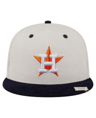 Мужская приталенная шляпа New Era из двухцветного вельвета кремового/темно-синего цвета Houston Astros 59 размера 