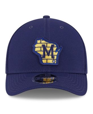 Мужская темно-синяя шляпа New Era Milwaukee Brewers 2025 MLB Clubhouse с регулируемой длиной 9 футов 4 дюйма