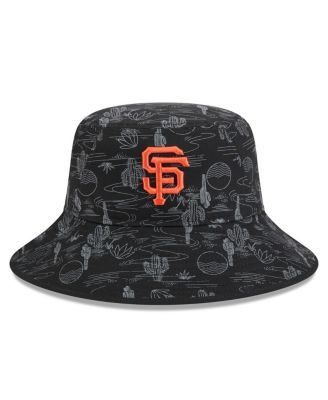 Мужская черная весенняя тренировочная шляпа-панама с принтом San Francisco Giants 2025 года выпуска от New Era.