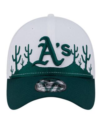 Мужская темно-зеленая спортивная шапка New Era Athletics 2025 для весенних тренировок Landscape Flex Hat 39-го размера