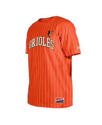 Мужская оранжевая футболка в тонкую полоску Baltimore Orioles Throwback от New Era