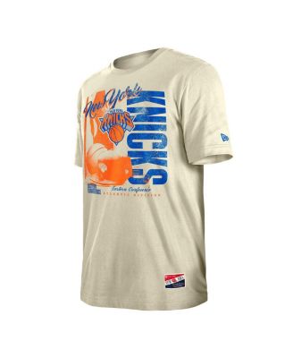 Мужская кремовая футболка New Era New York Knicks Distressed Throwback Vintage Color Pack от New Era