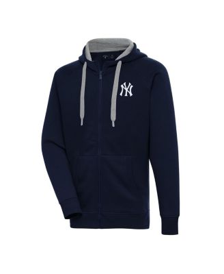 Antigua - Men's Navy New York Yankees Big Tall Victory Full-Zip Hoodie Jacket