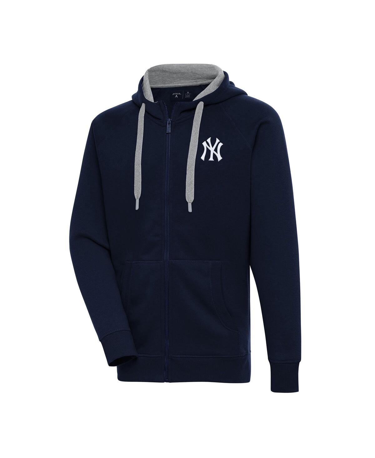 Men's Navy New York Yankees Big Tall Victory Full-Zip Hoodie Jacket - Navy