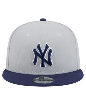 Мужская бейсболка New Era серого / темно-синего цвета New York Yankees в 2-тонном цветовом наборе 9FIFTY Snapback